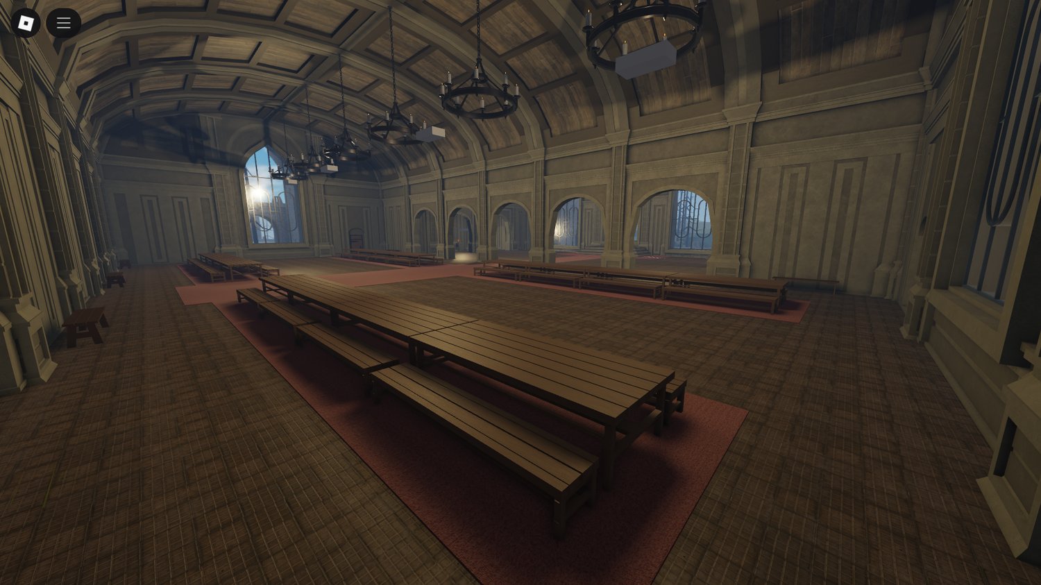 Roblox medieval village terrain and pathways design