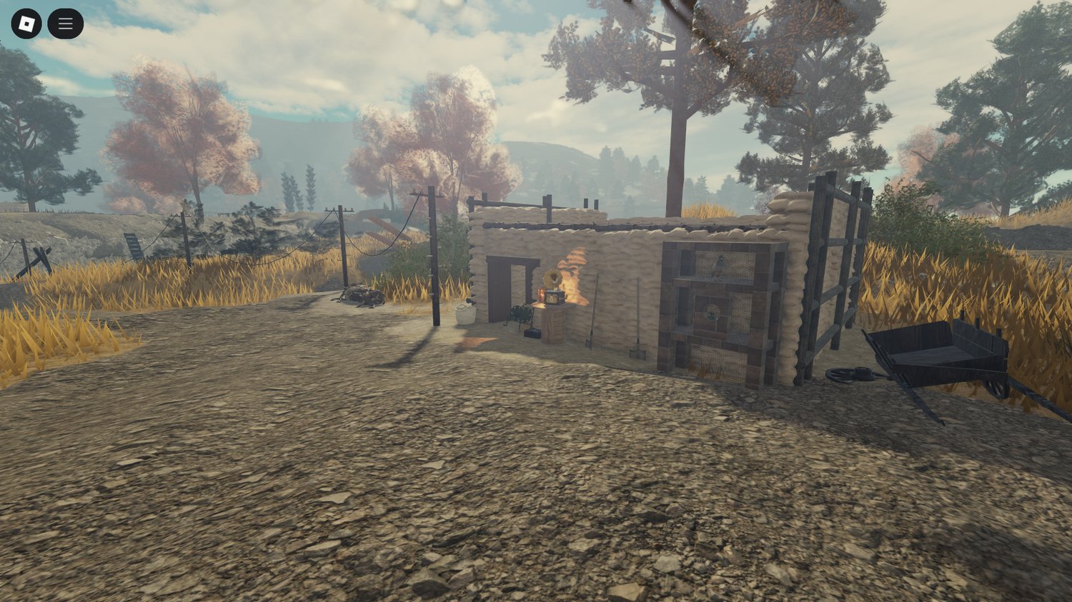 WWI trench and bunker environment Roblox