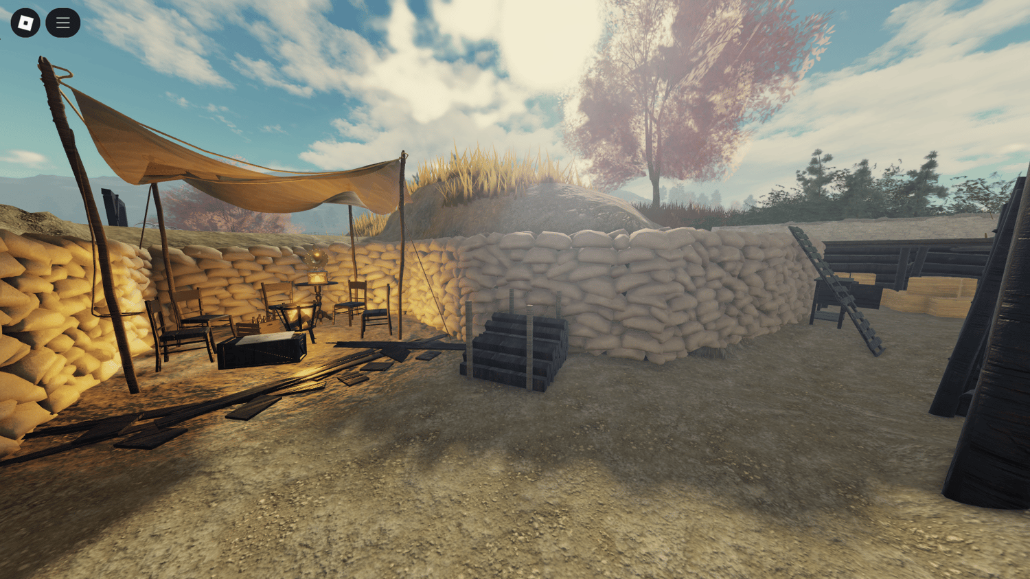 Roblox tactical combat map in mountain setting