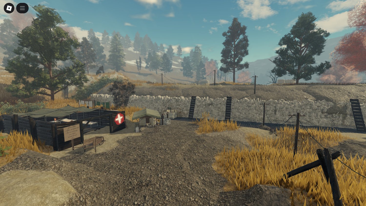 Historical battlefields with trenches Roblox