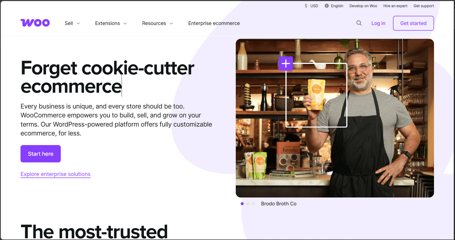 WooCommerce online store builder website homepage