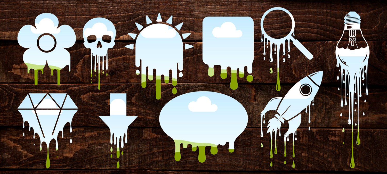 40+ Dripping Nature Shapes Custom Canva Frame Templates - Drag & Drop Photo Frames for Digital Art & Social Media