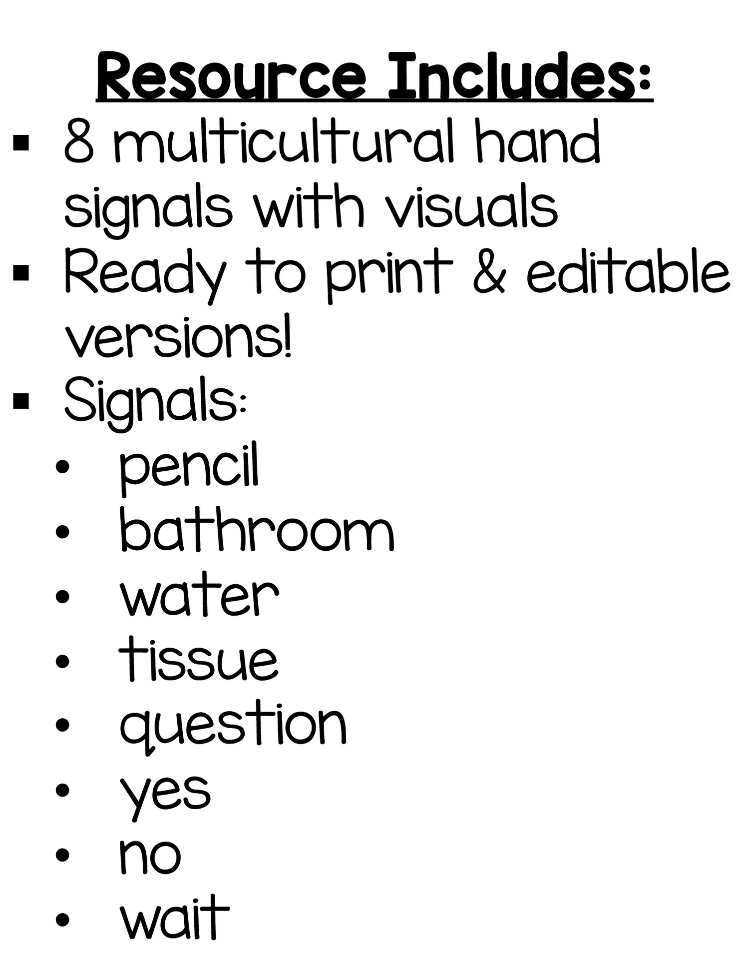 Hand Signals - Black, White & Neutral