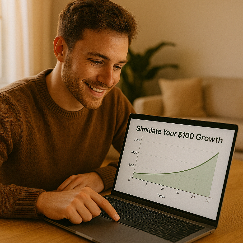 simulate your $100 growth