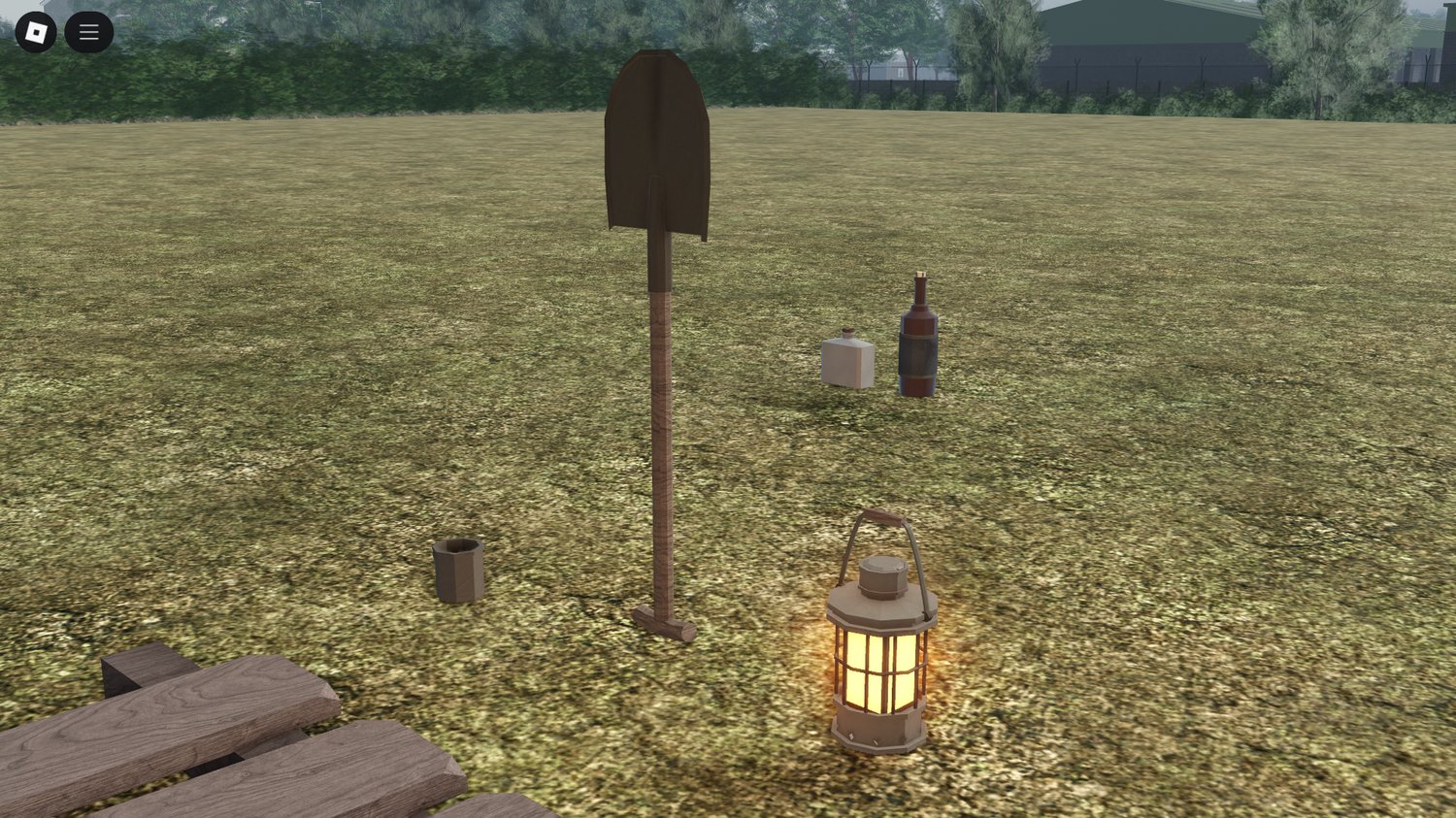 Detailed Roblox trench battlefield props