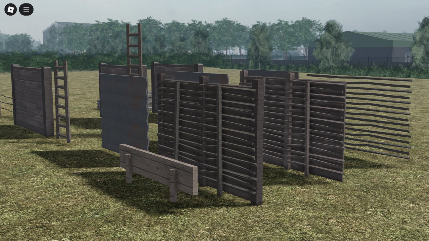 Realistic WWI trench map building assets in Roblox