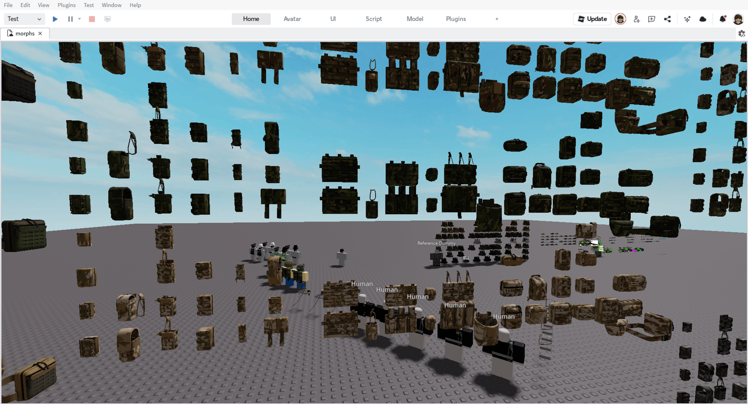 Realistic Roblox soldier equipment collection