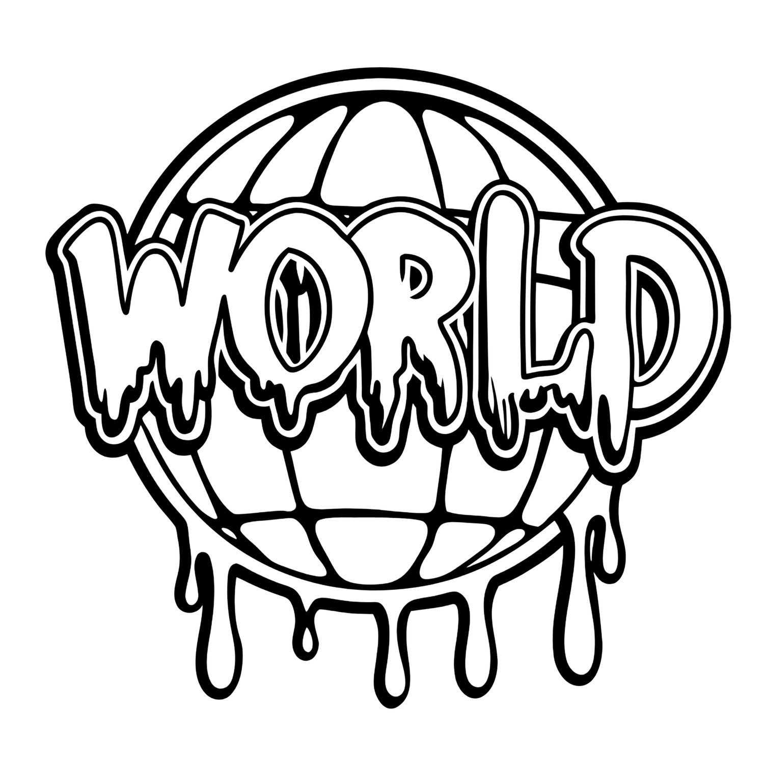 World Dripping Design WORLD – Dripping Graffiti Style Digital Design (SVG, PNG, JPG) - Payhip