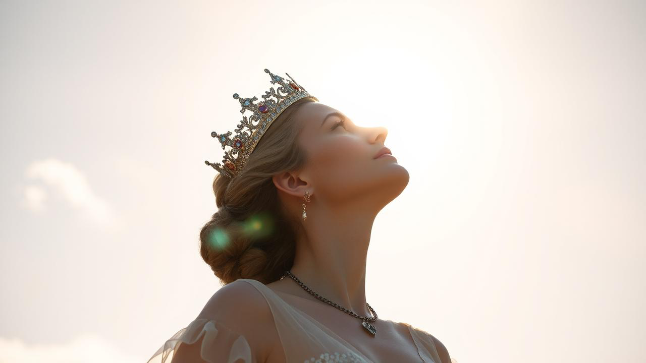A Queen Inhaling on a sunny day
