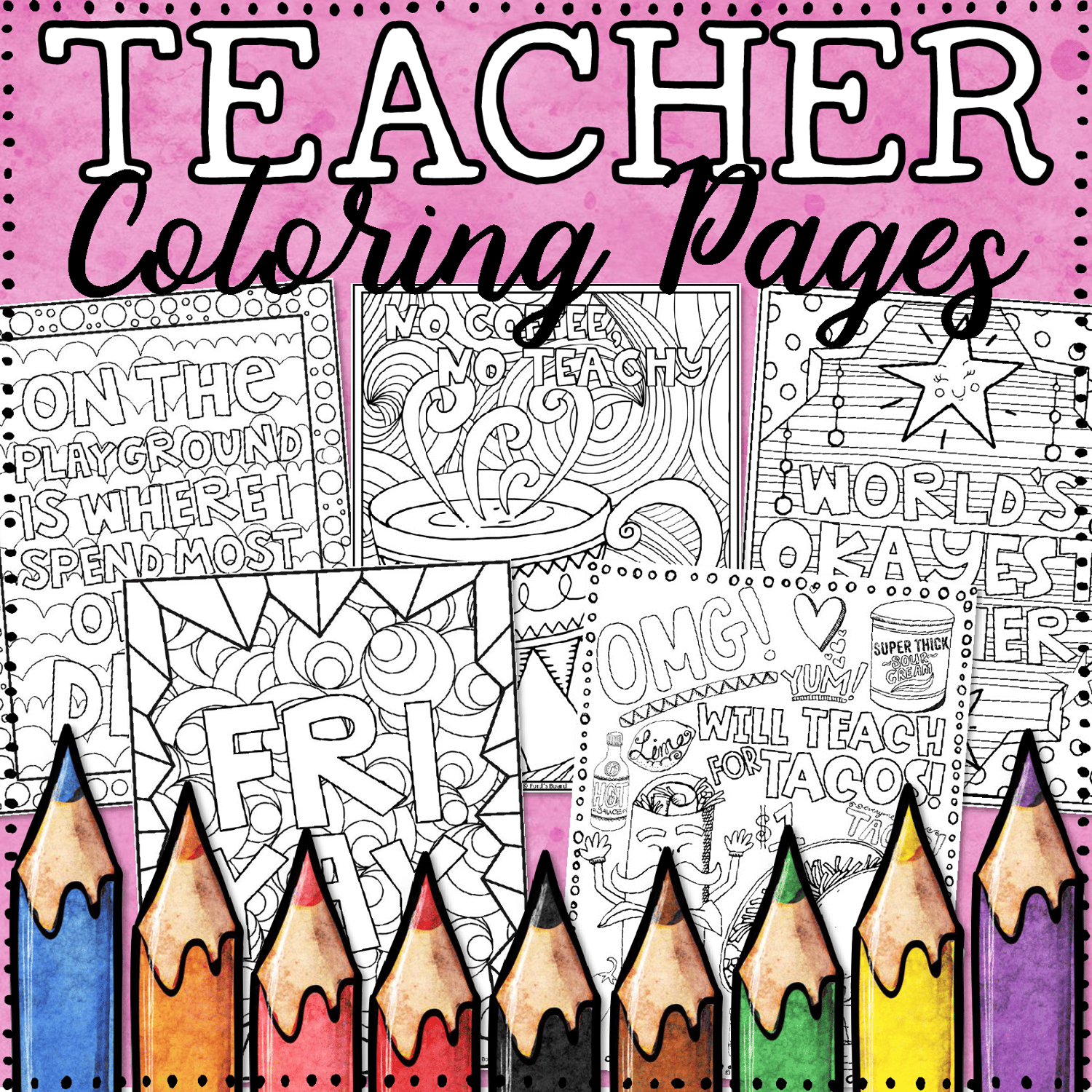 Adult Coloring Pages for Teachers | Humorous