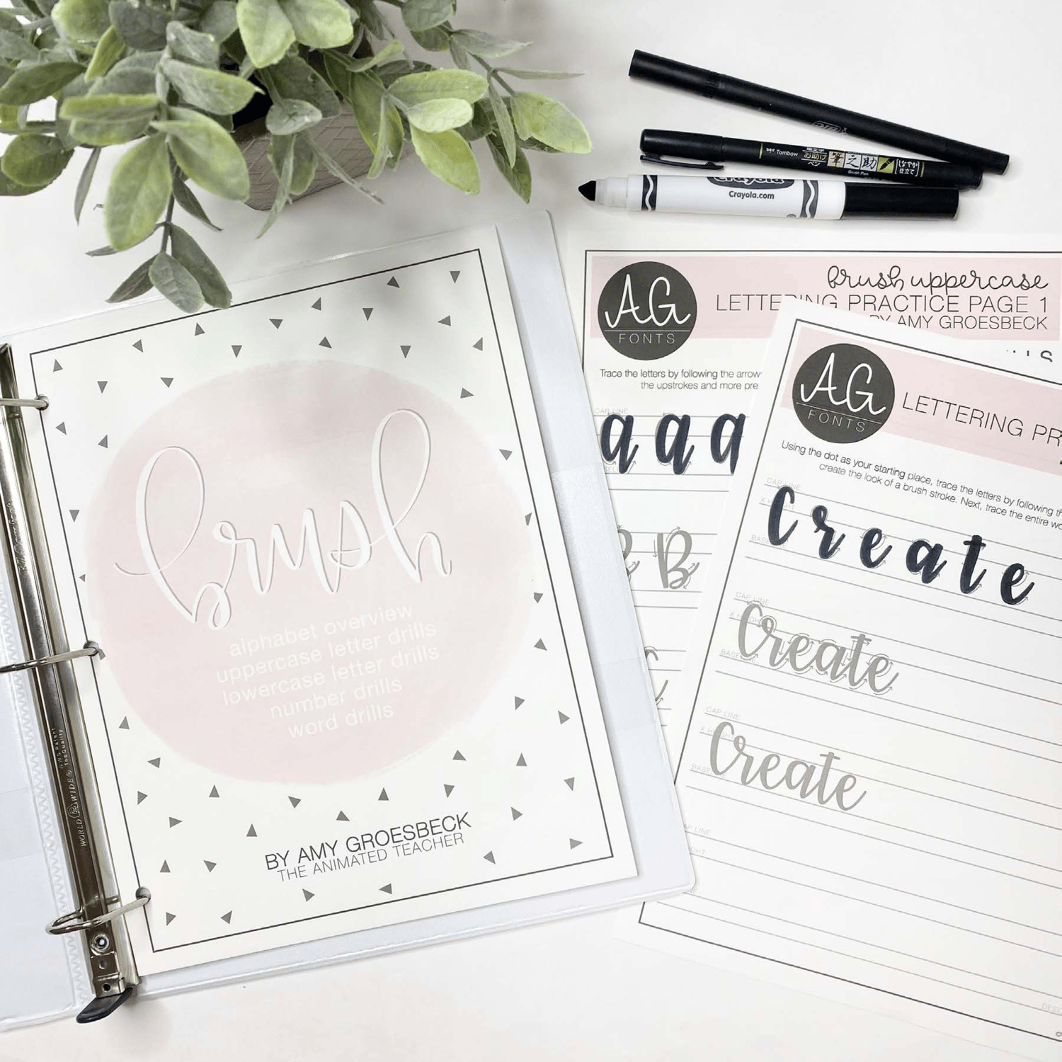 Hand Lettering Guide with AG Fonts