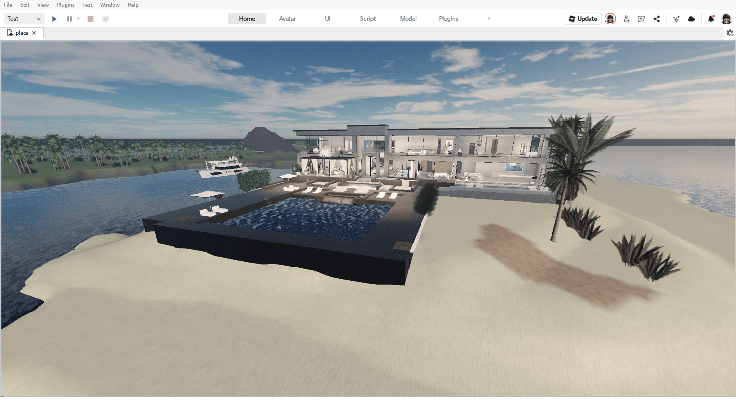 Roblox private island luxury map