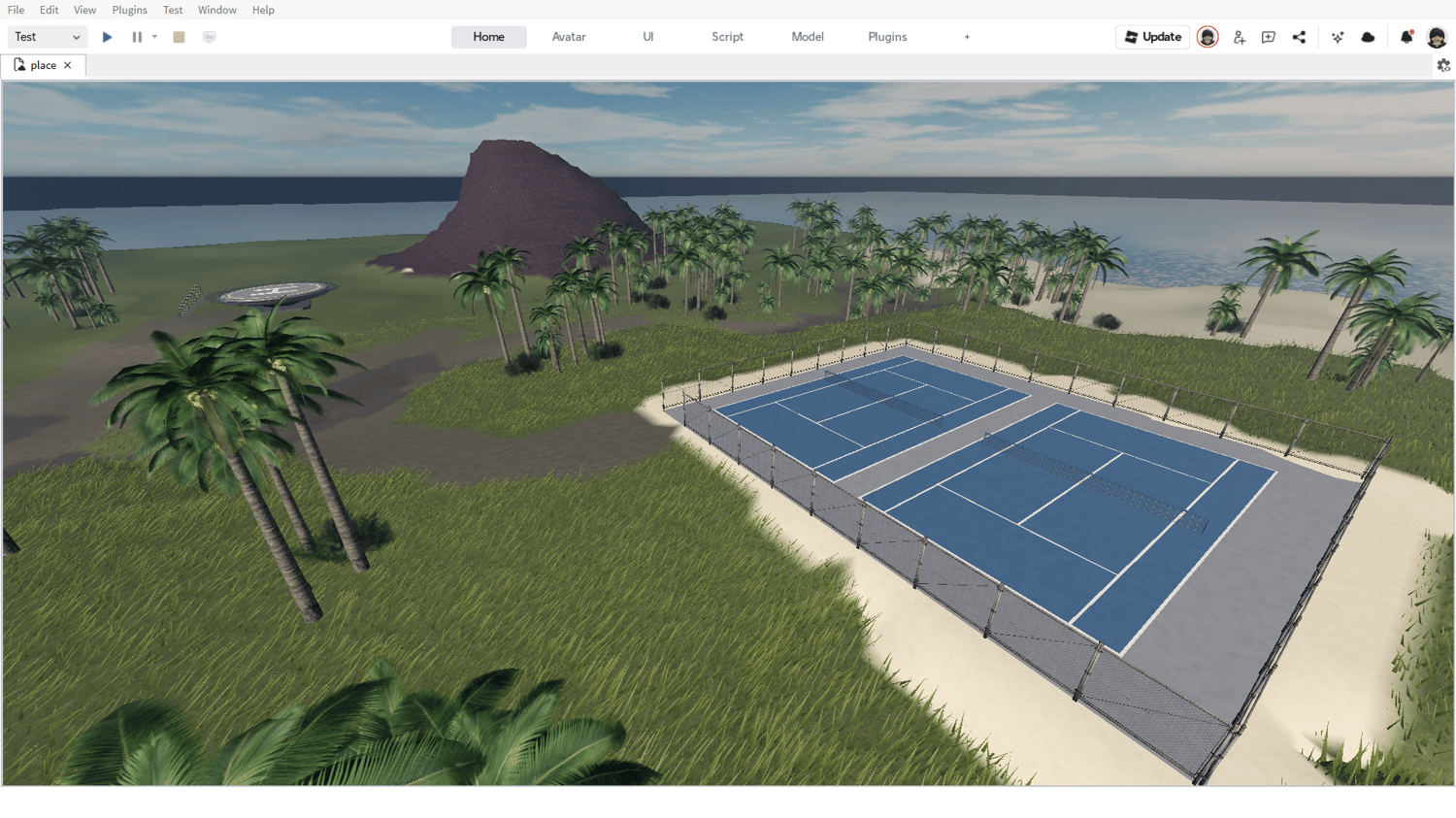 Roblox tropical island with yachts and mansion