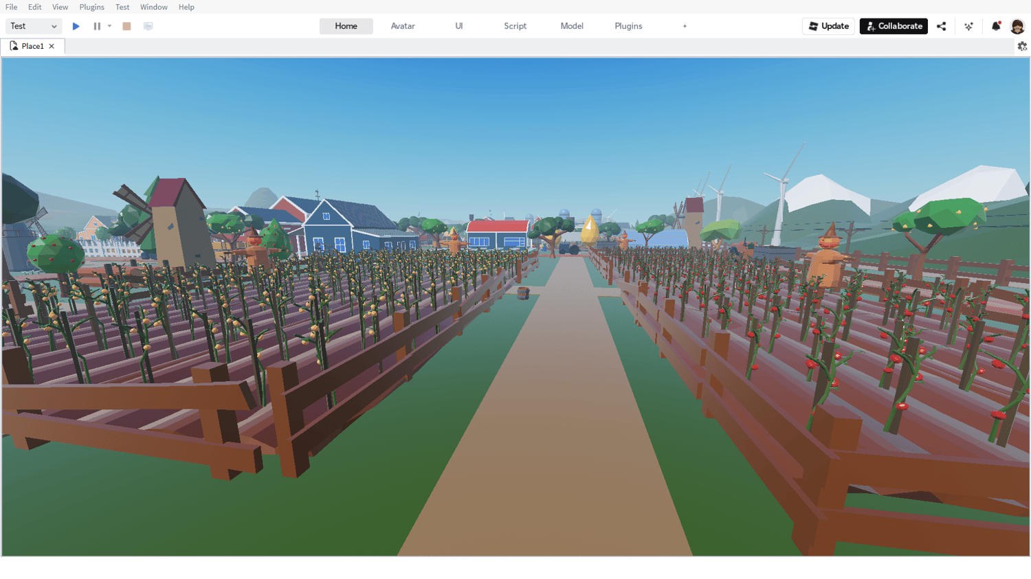 countryside fields and fencing roblox build