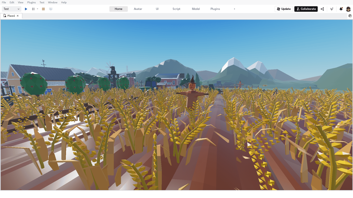 cartoon style rural environment roblox asset