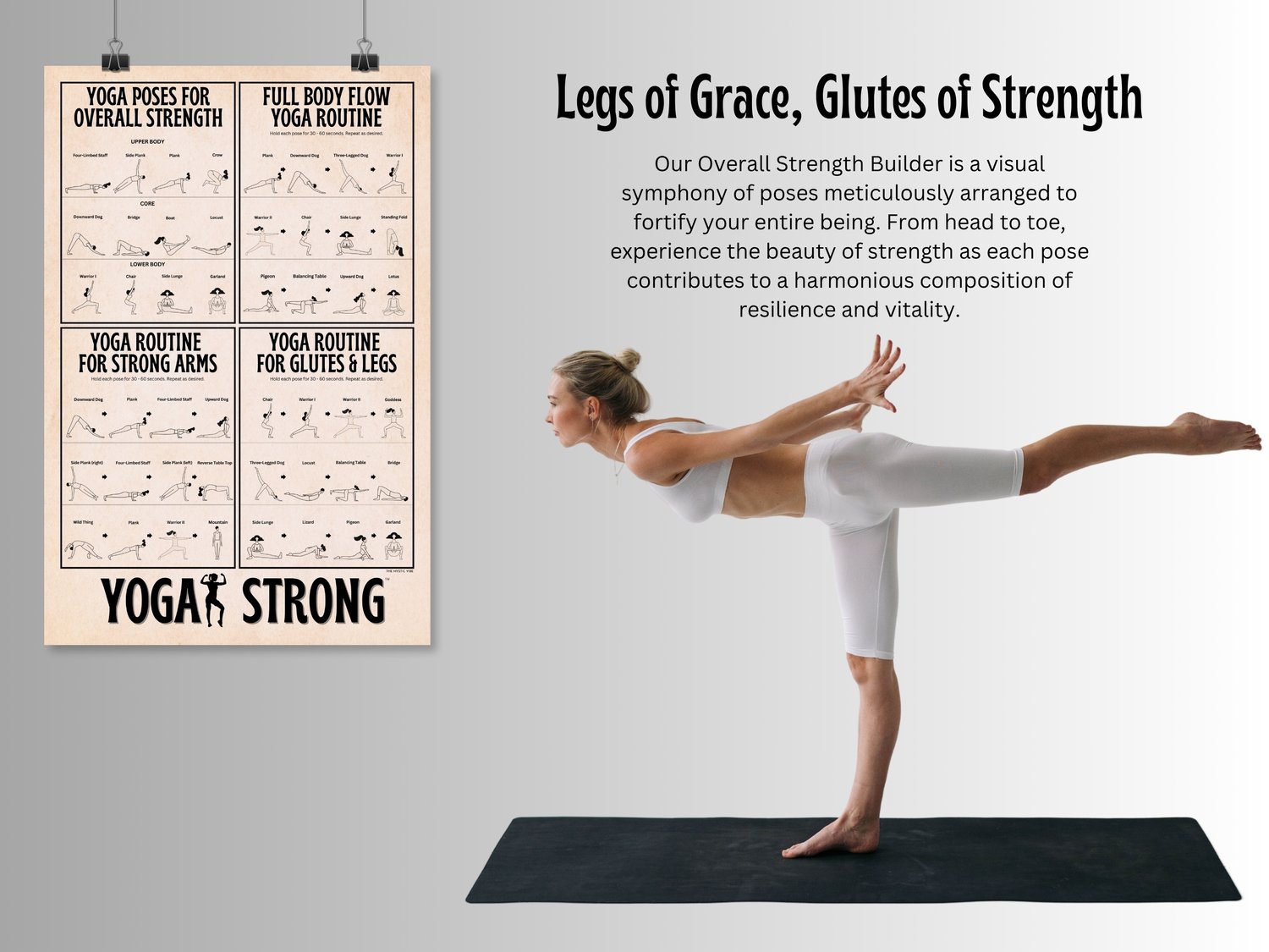 Legs of grace, glutes of strength - Yoga Strong Poster