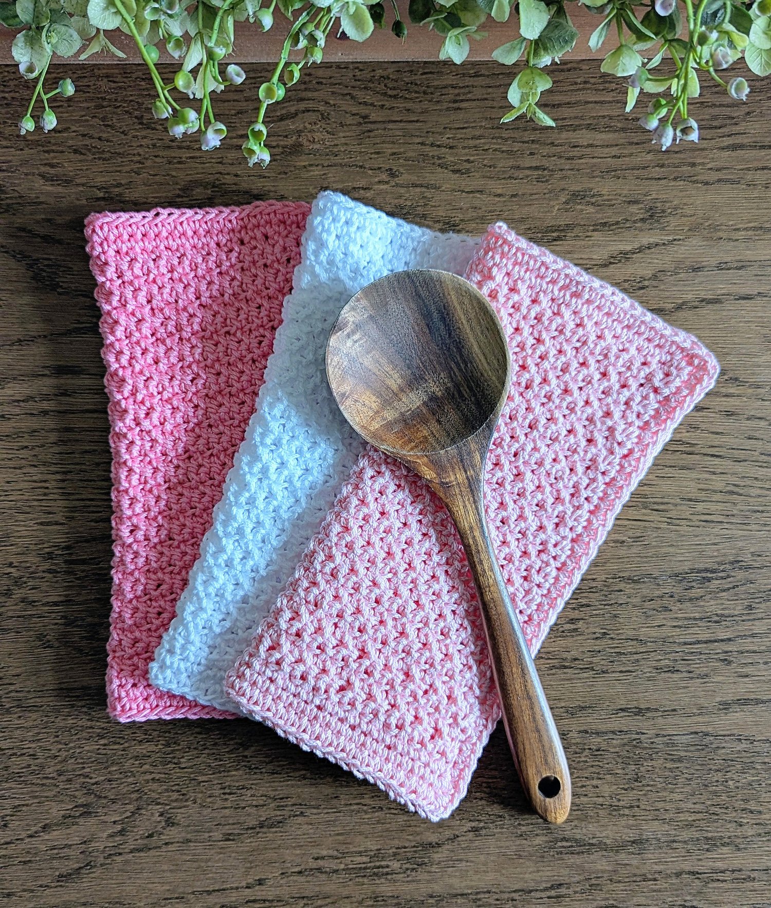 Folded Crochet Dishcloths