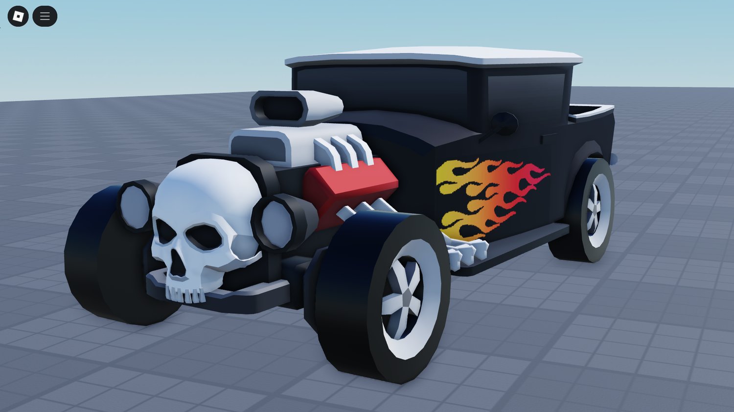 Close-up of car body patterns and theme elements