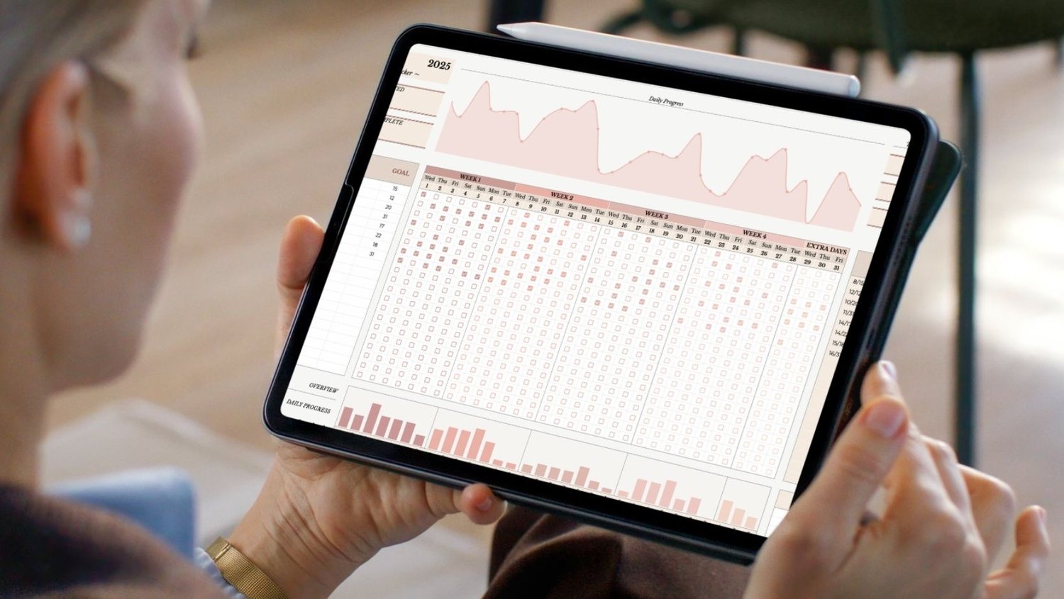 google sheet template for goal tracking