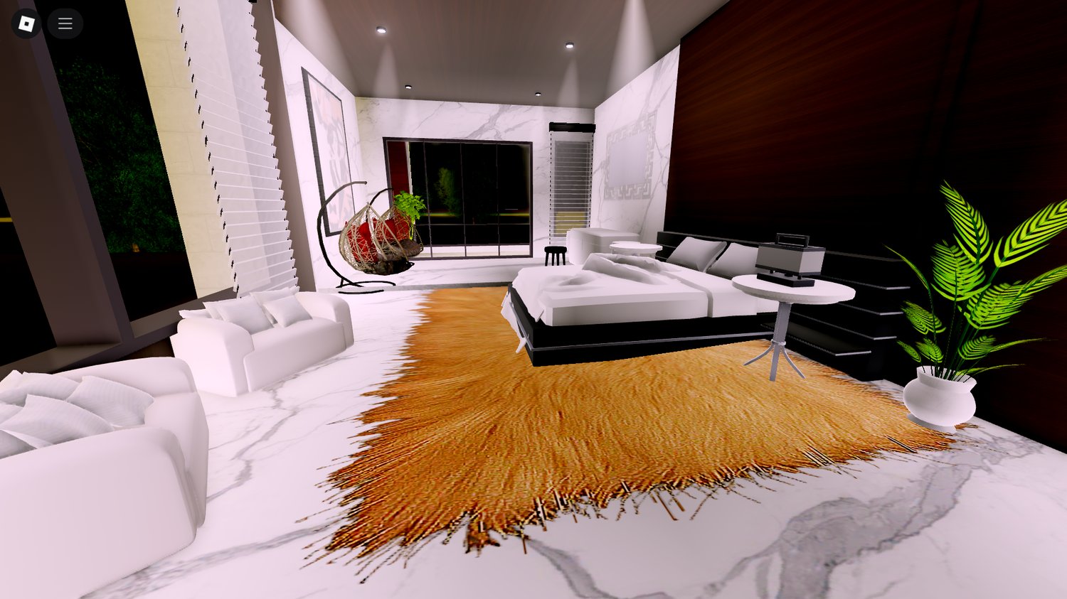Bedroom interior with minimalist décor