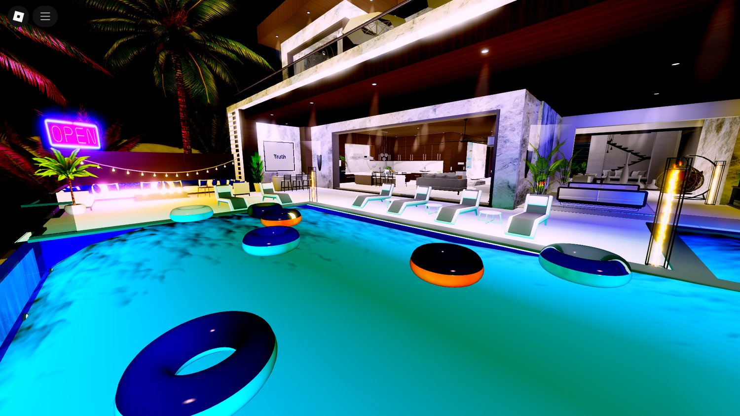Ocean view from balcony of modern Roblox residence