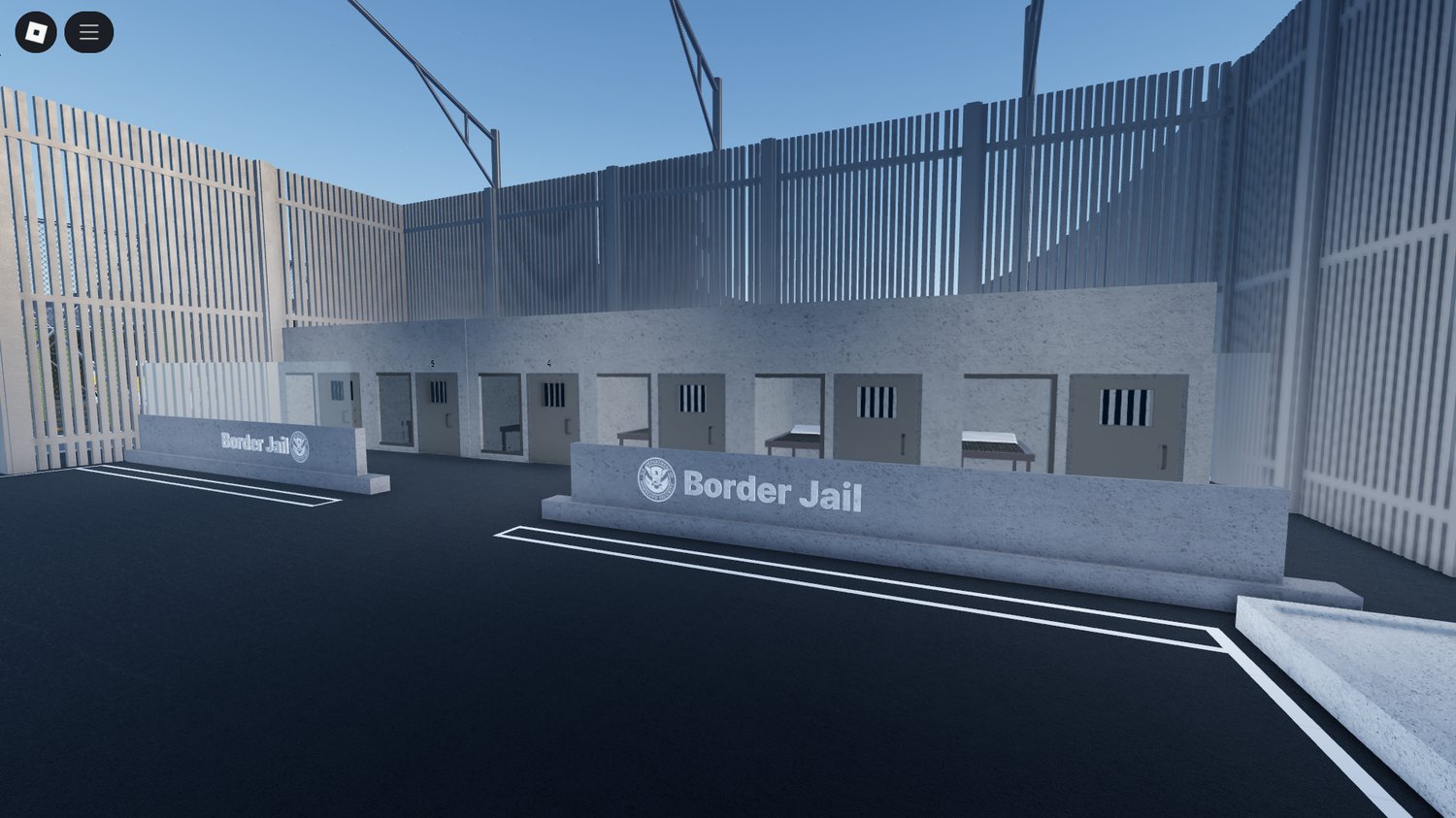 Housing and office interior spaces inside border outpost