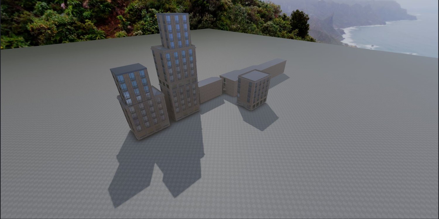 Urban building assets for Roblox modular city creation