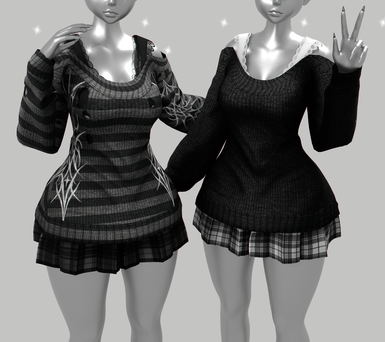 ₊˚ Cottage Outfit - ZinFit, E-girl, Anime Bases, Vrchat assets ˚₊