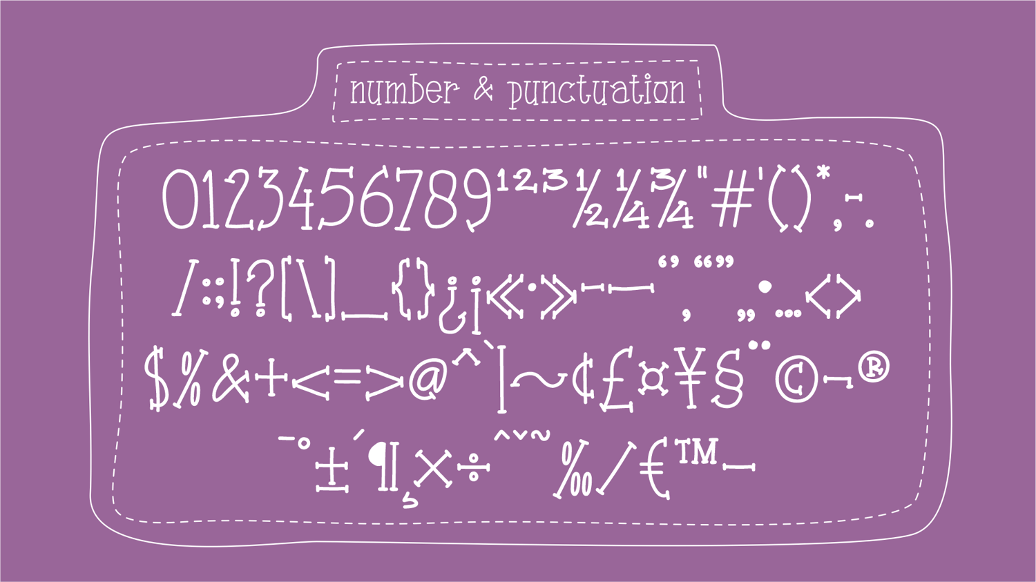 Number & punctuation