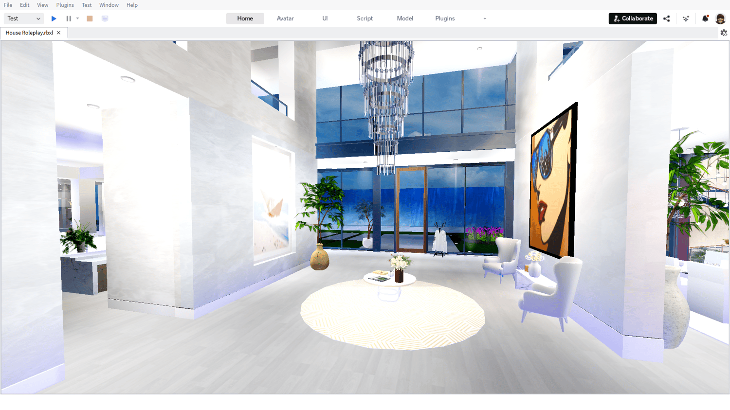 Bedroom interior with stylish décor
