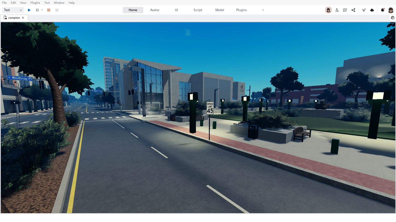 Roblox city roleplay map with enterable buildings