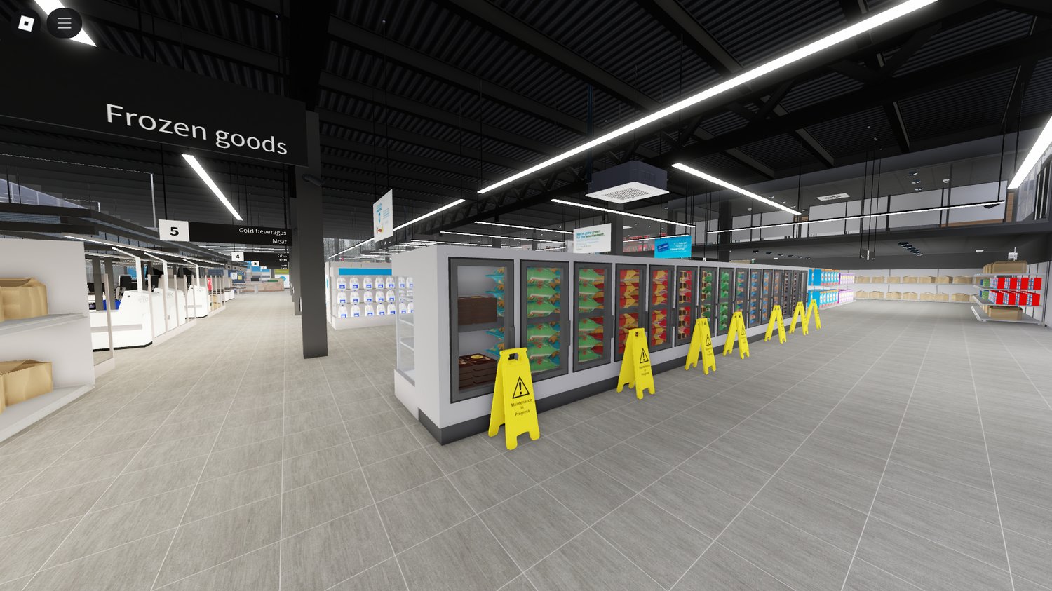 Empty storefront unit inside mall layout