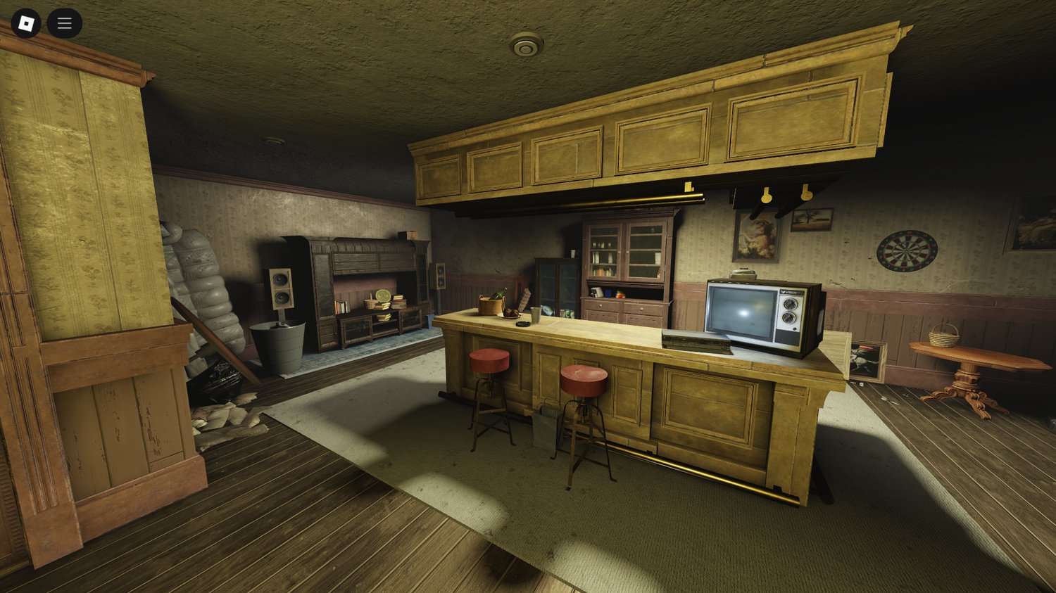 Multiple floors with realistic interiors