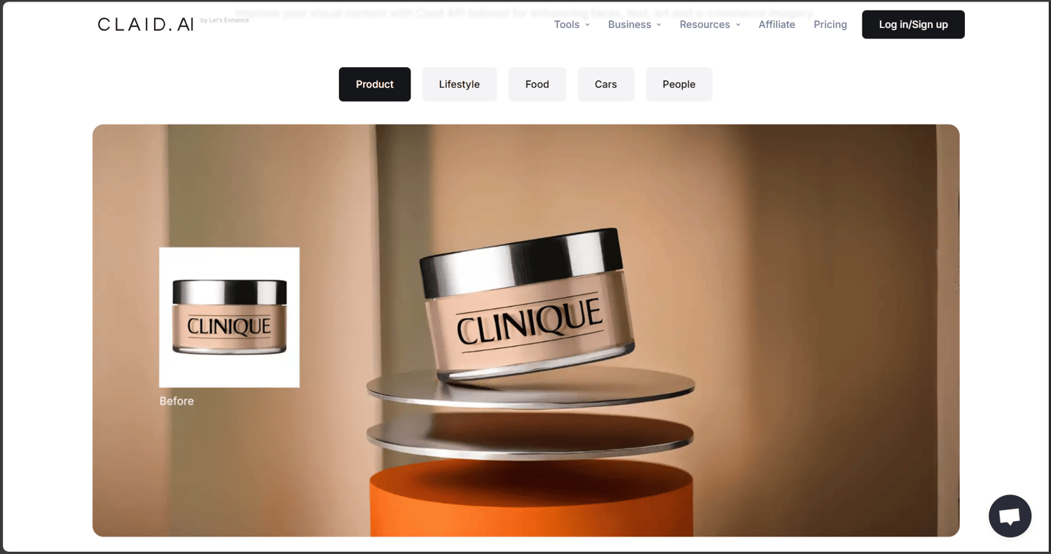 Claid AI photography editing samples