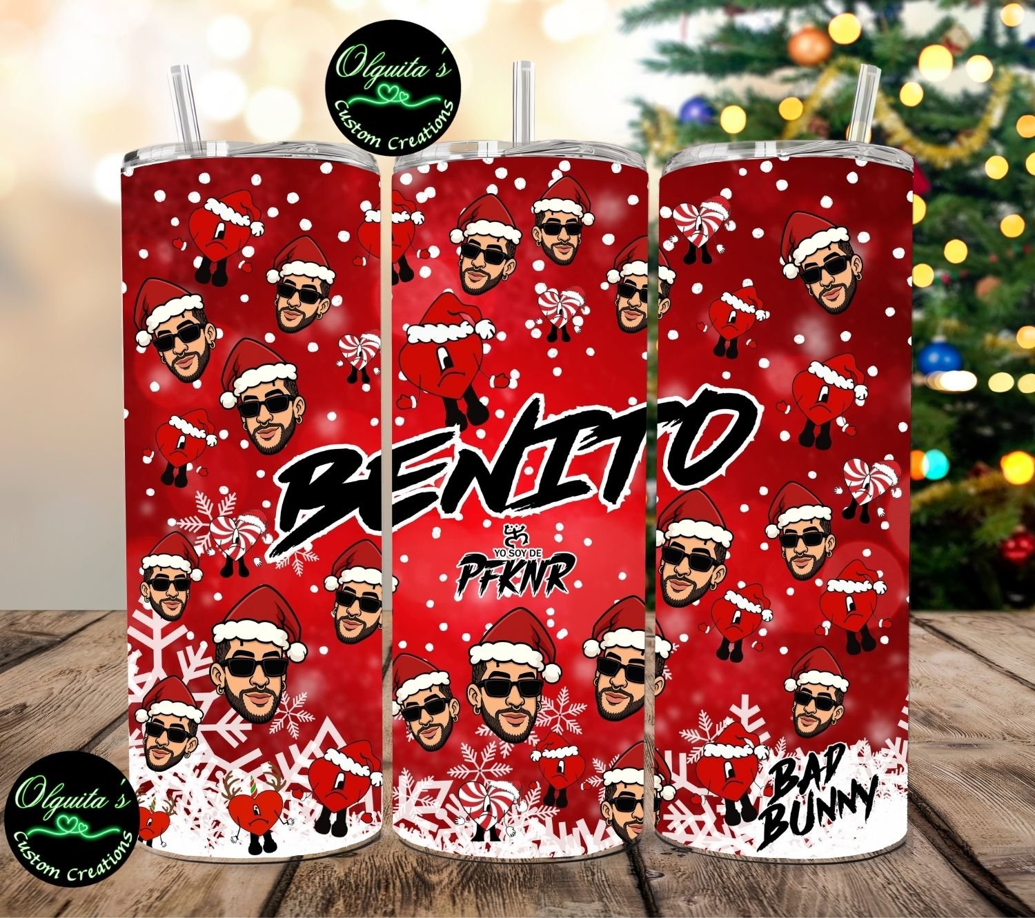 bad bunny christmas cup