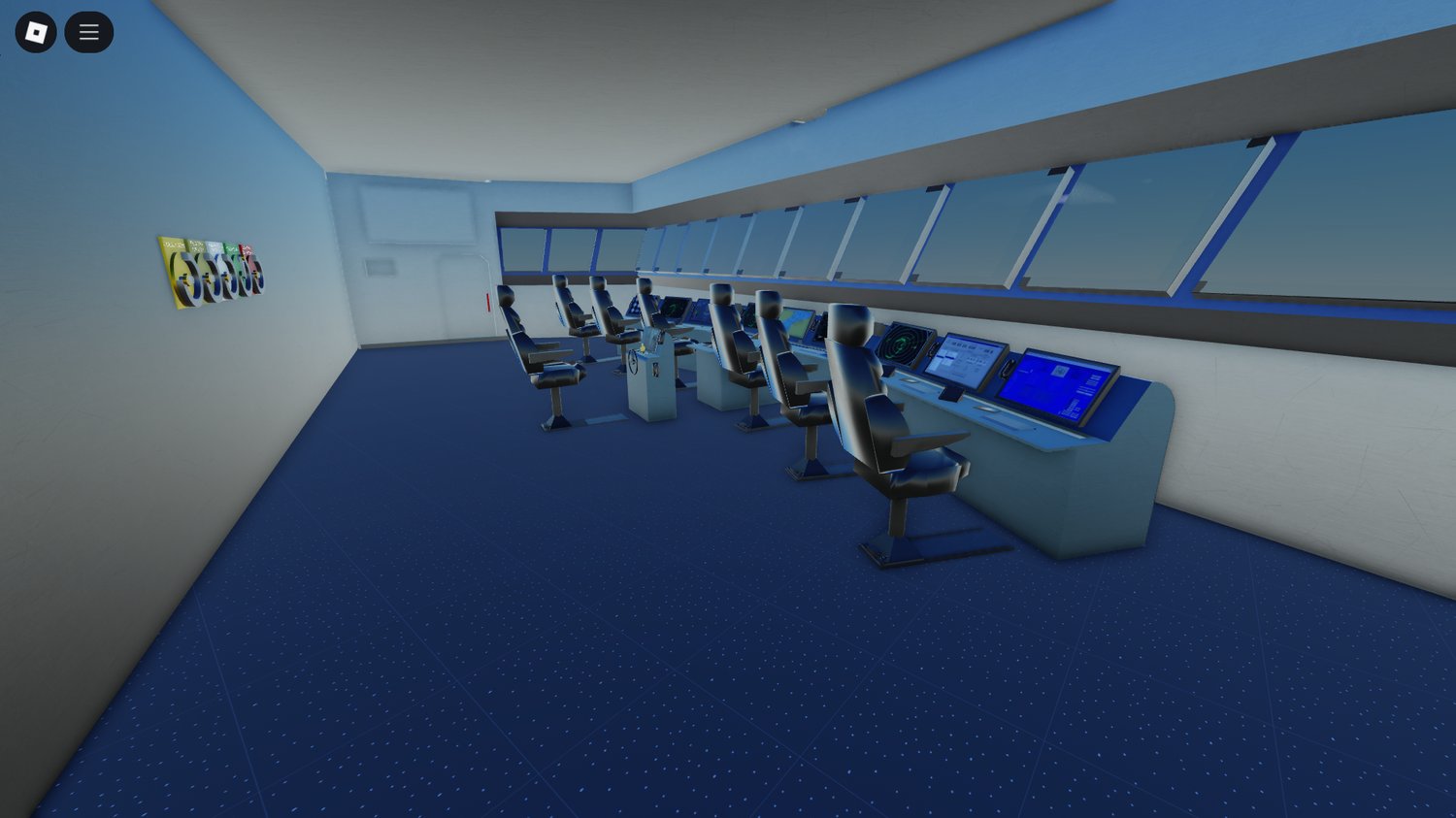 Ship bridge and command area view