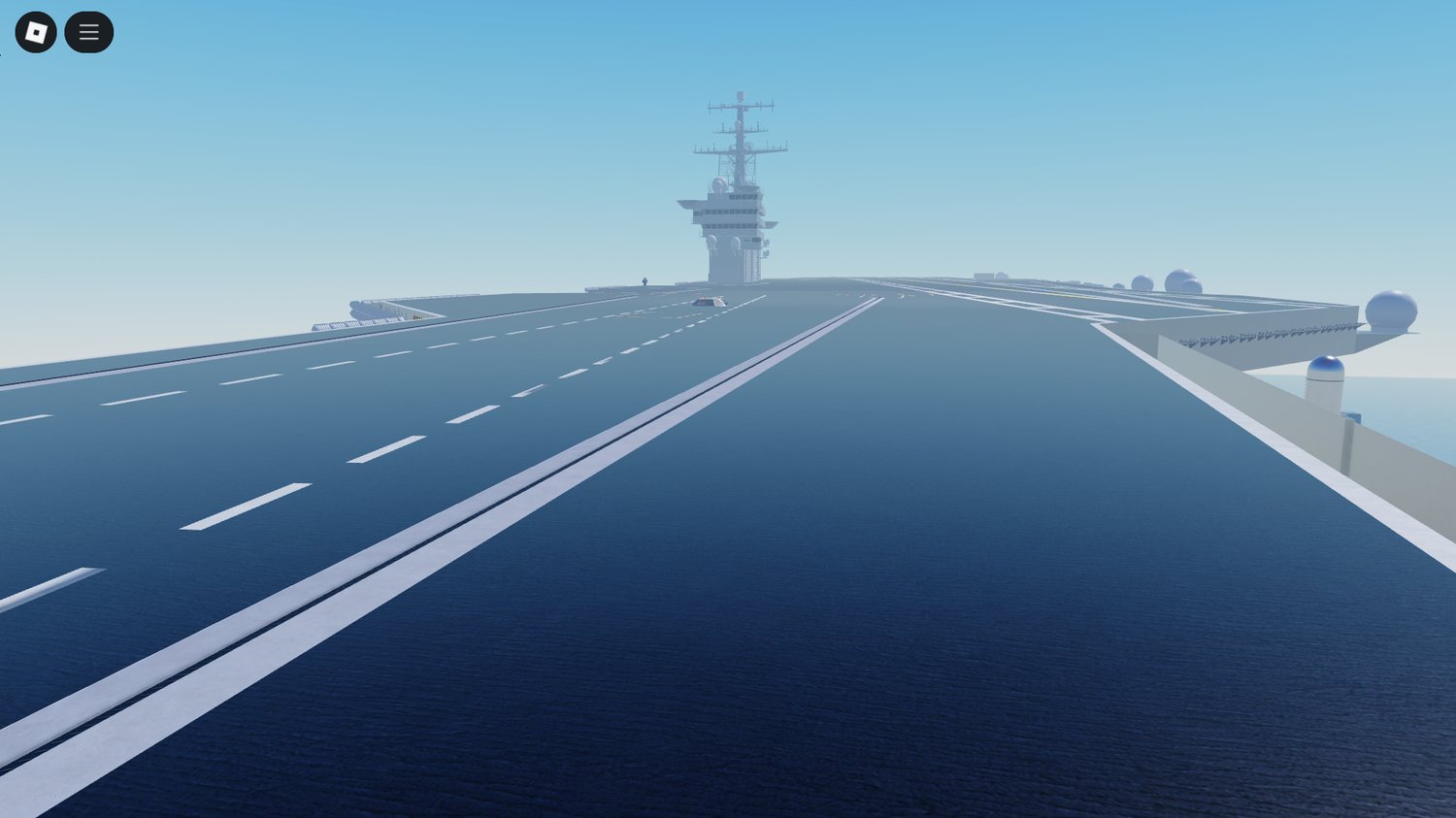 Side profile of the Nimitz aircraft carrier