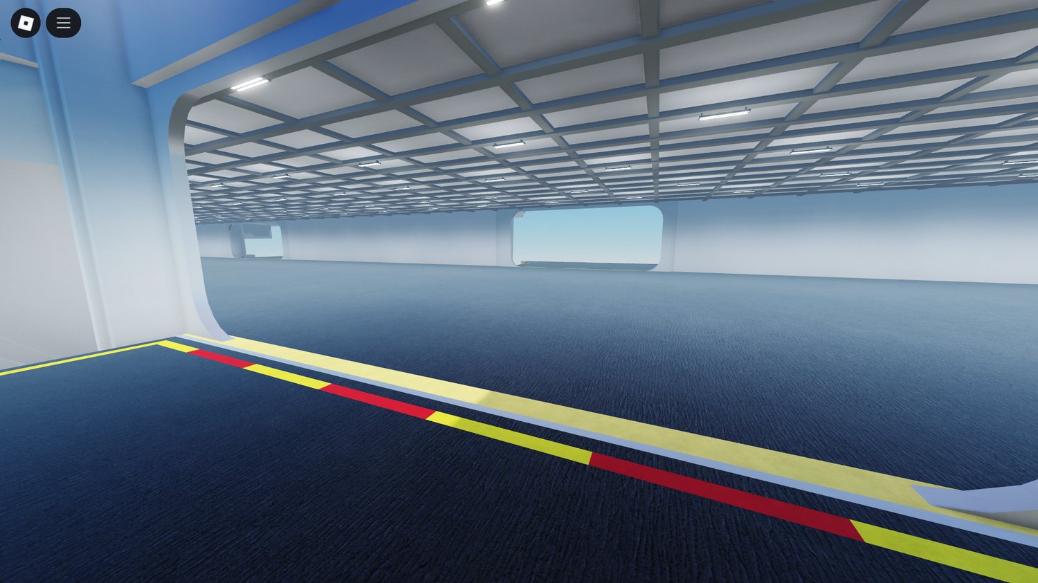 Carrier deck showing parking zones and layout