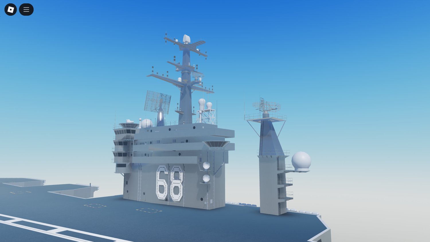 Realistic Roblox naval ship with detailed textures