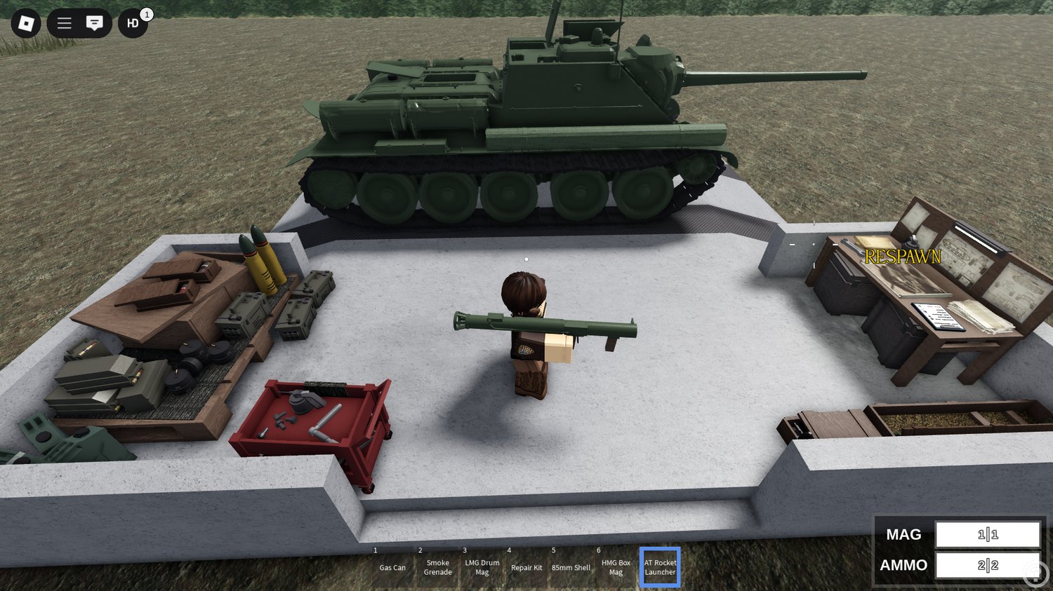 Detailed tracks and hull of SU-85 armored vehicle