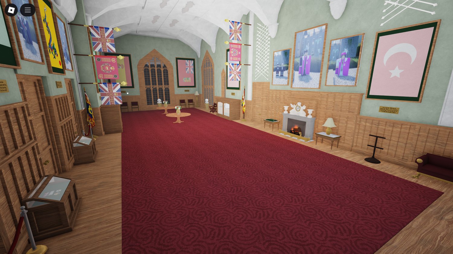 Animated main castle gate opening for escorted arrival