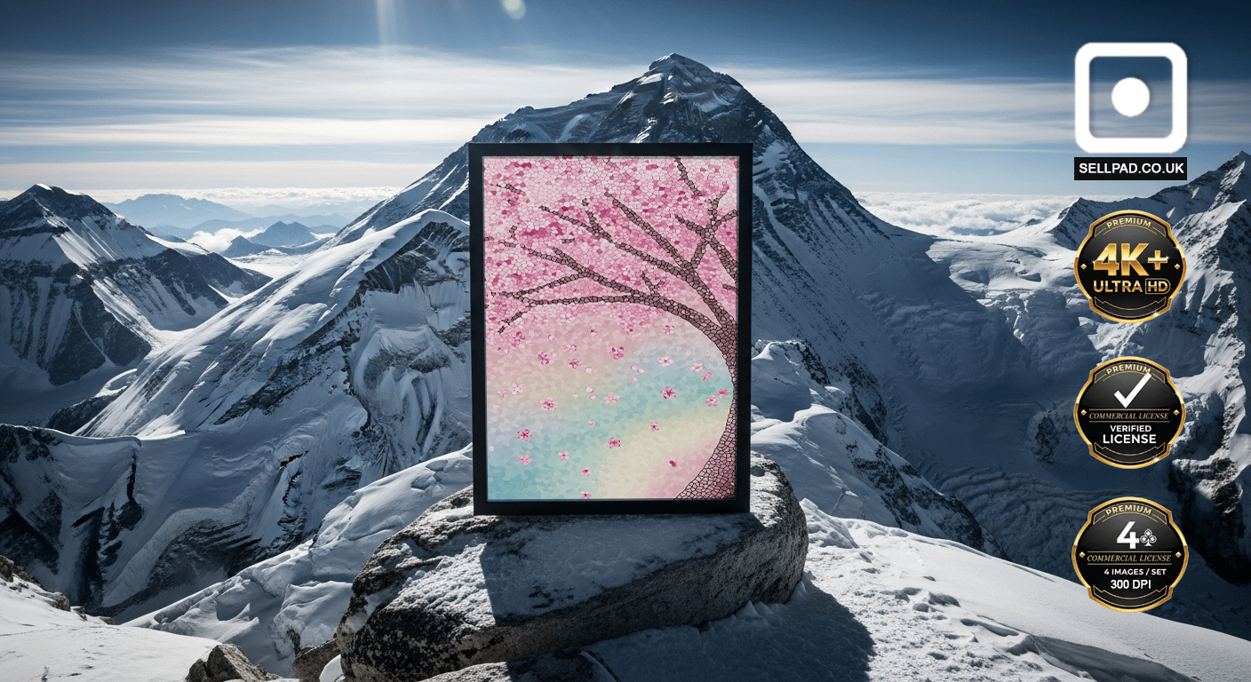 Abstract Cherry Blossom Digital Poster – Wall Poster Home Setup