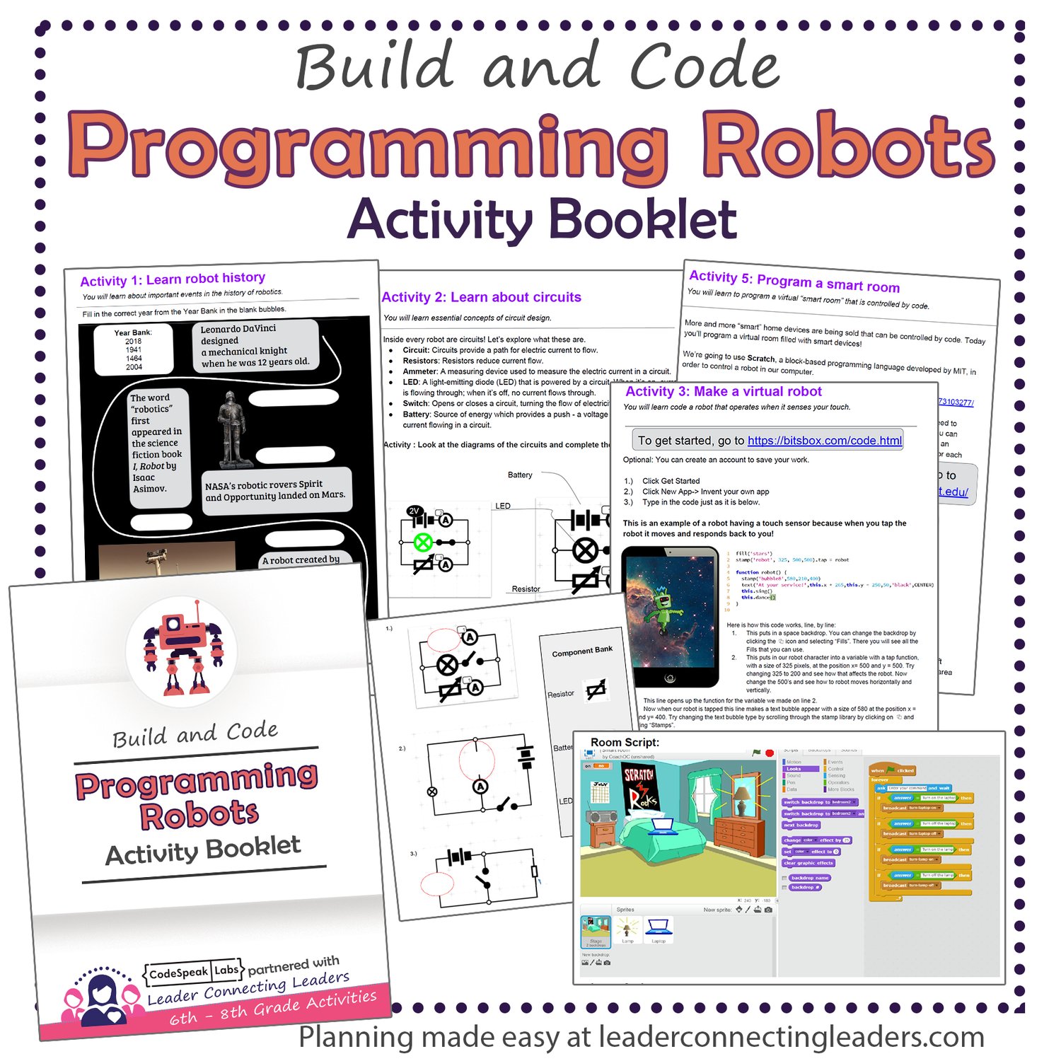 Cadette Girl Scout Programming Robots Activity Booklet