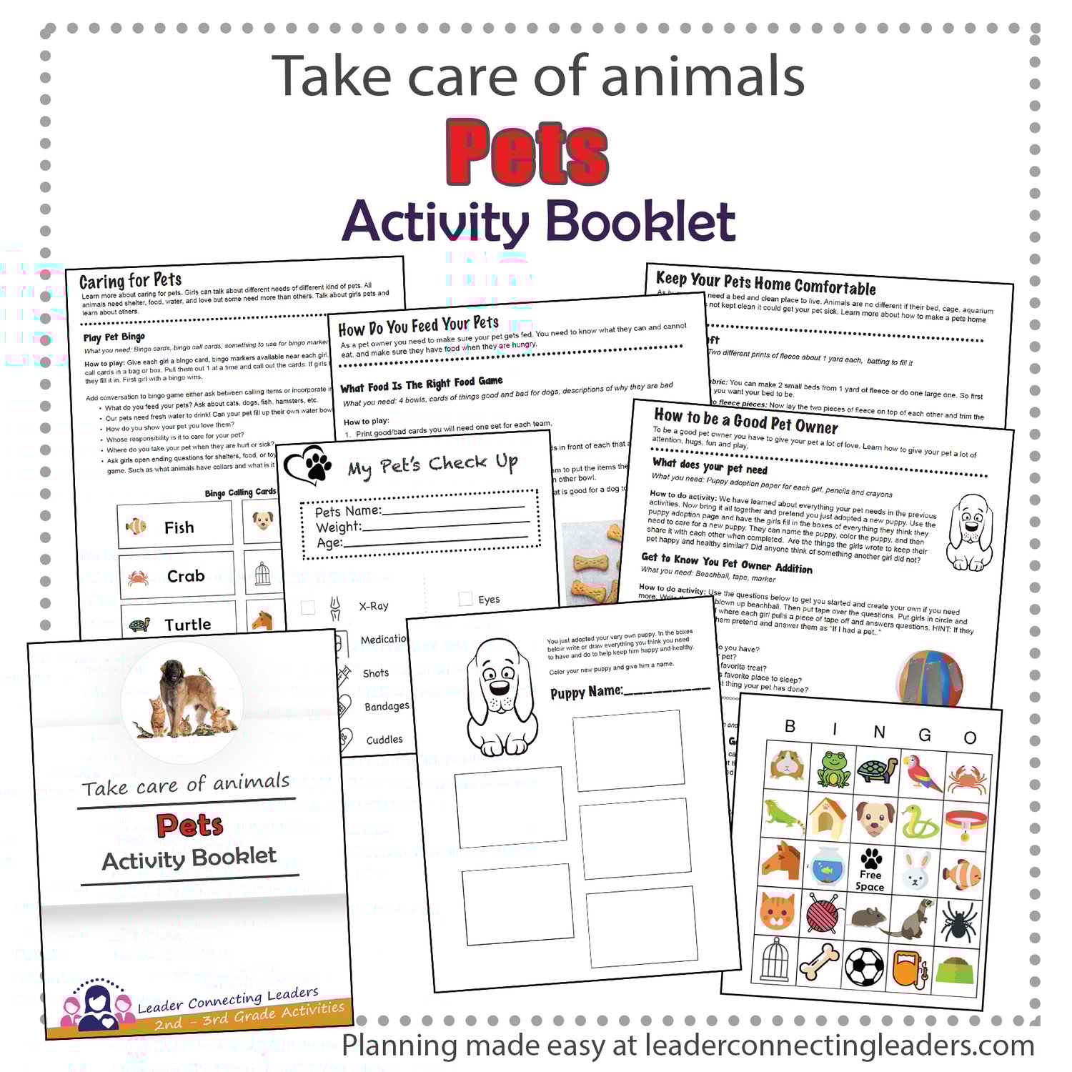 Brownie Girl Scout Pets Activity Booklet