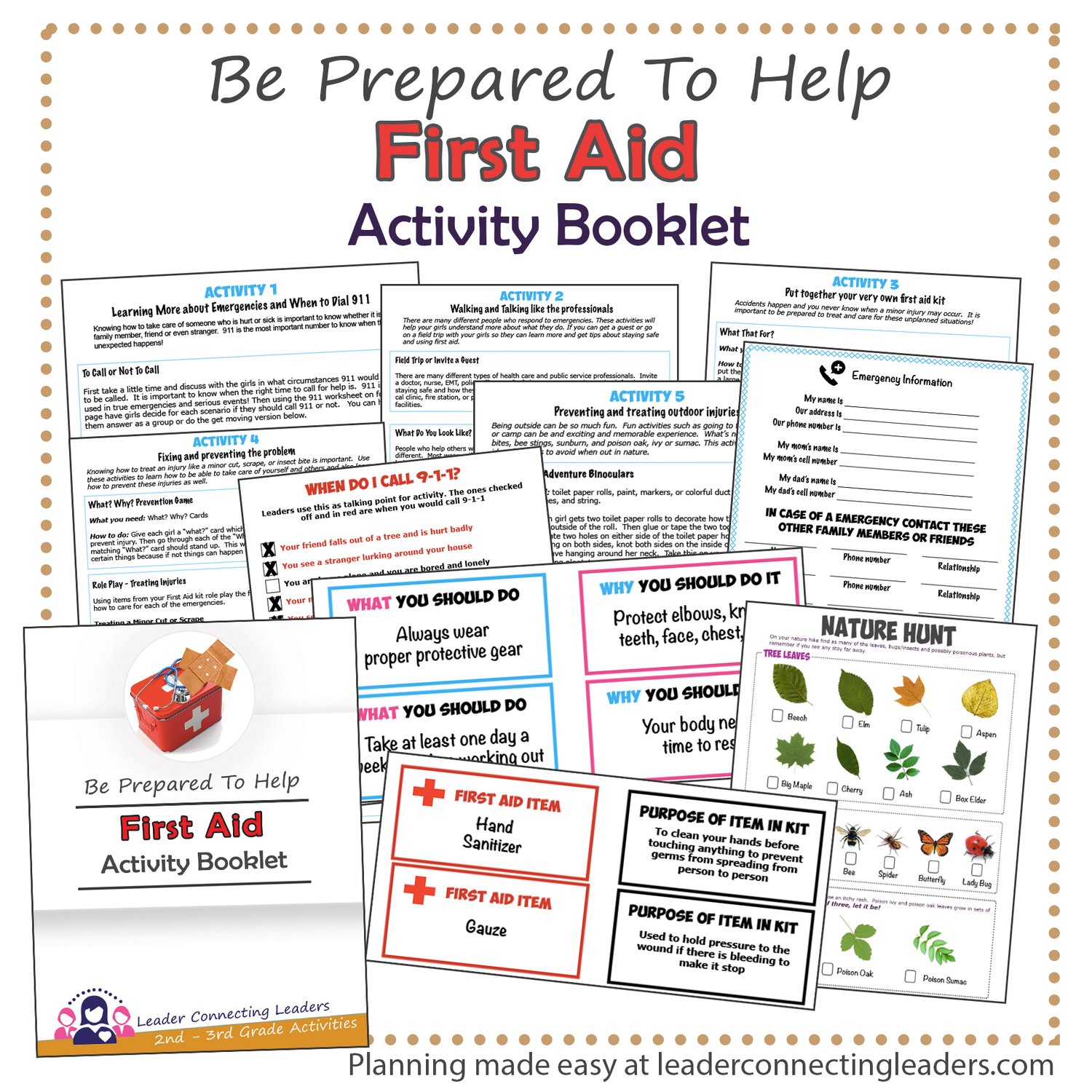 Brownie Girl Scout First Aid Activity Booklet