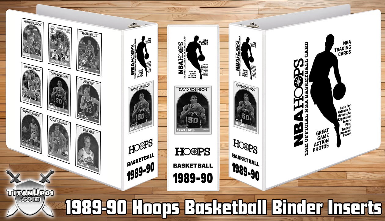 1989-90 Hoops Basketball Cards Binder Inserts