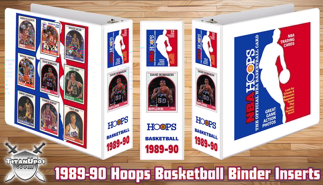 1989-90 Hoops Basketball Cards Binder Inserts