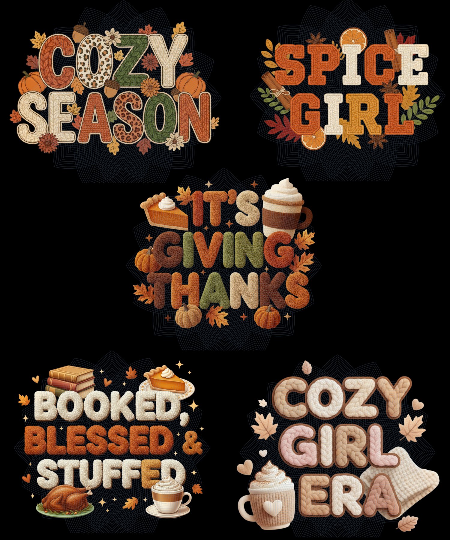 fall png bundle, christmas png bundle, holiday sublimation designs, faux texture png, cozy season png, sassy christmas png, thanksgiving shirt design, winter quotes png, cozy girl era, santa png, festive png set, christmas mug design, christmas shirt bund