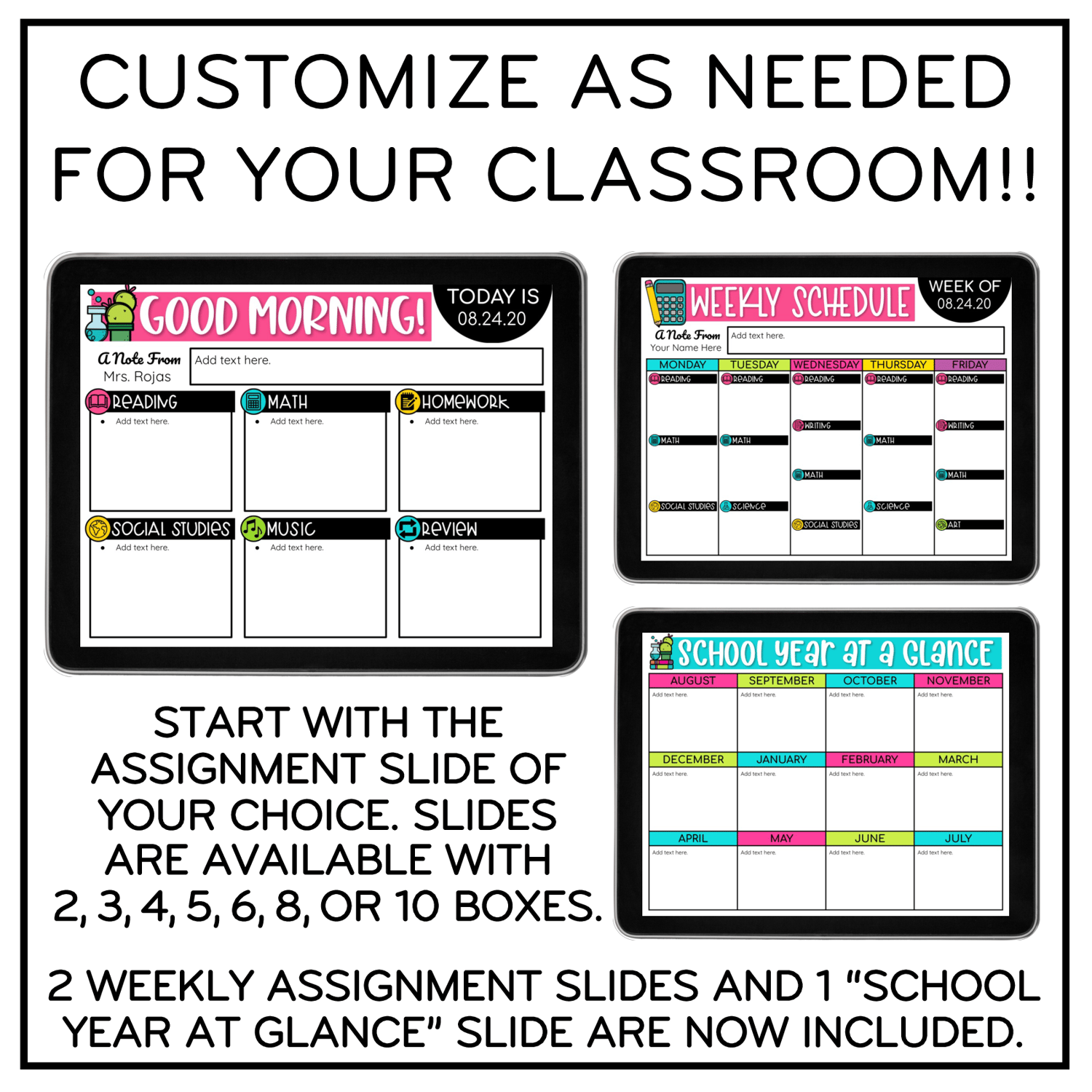 Daily & Weekly Agenda Slides | Editable Digital Resource | Google & PowerPoint