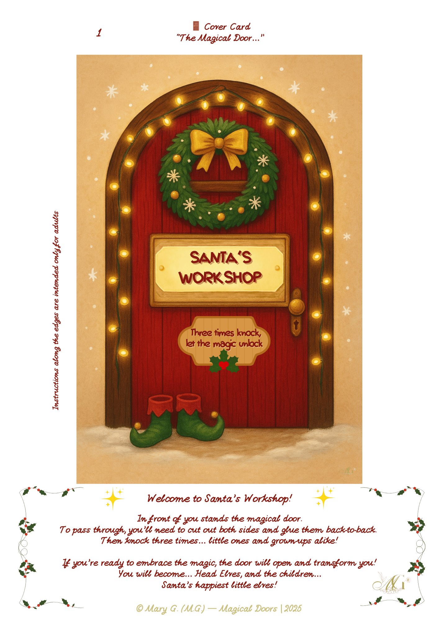 Christmas printable door